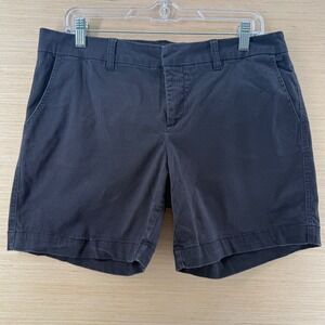 Market and Spruce Womens Black Chino Shorts Size 12 Regular Fit Cotton Essential